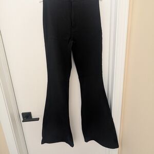 Stretch Black Flared Pants, Medium